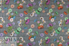 houndstooth check and flowers ponte print 1 yard