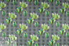 houndstooth check and tulips ponte - greens 1.75 yd