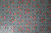blossoms on glen plaid ponte - rose/gray 1.625 yd