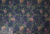 nocturnal blossoms ponte - navy/wine