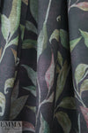leafy nocturne ponte - eggplant/fern .75 yds