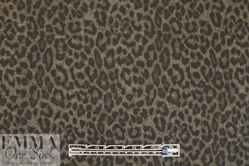 leopard print ponte - taupey gray/charcoal