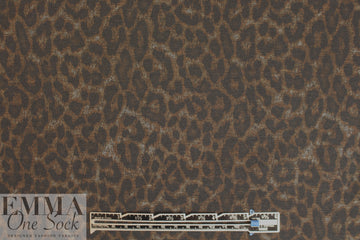 leopard print ponte - nutmeg/charcoal