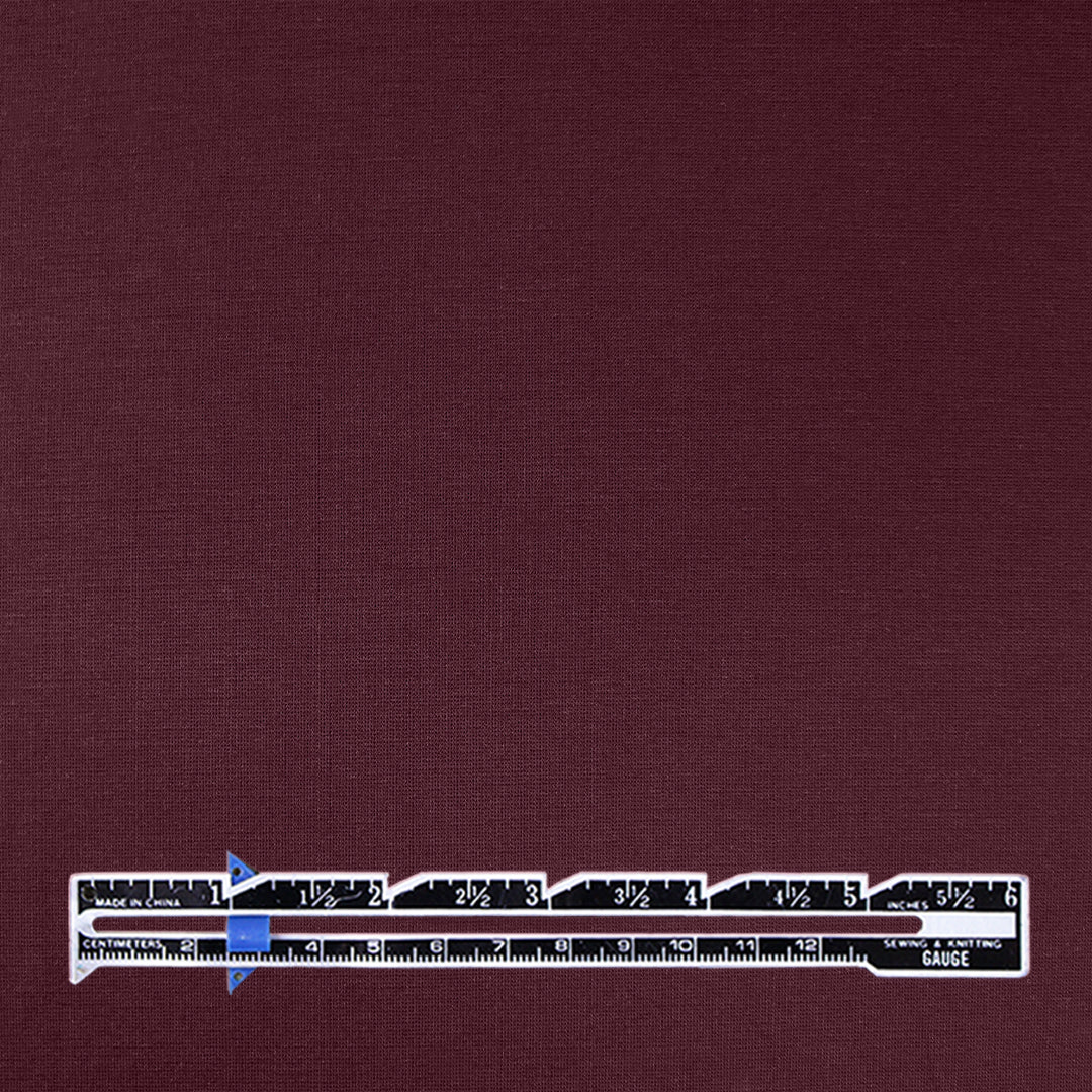 4-way stretch rayon blend ponte - syrah 1.75 yd