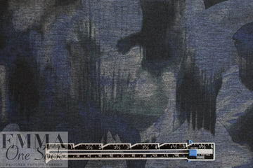 painterly nocturne ponte - navy/midnight/gray 2 yd