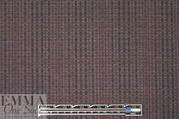 'crossweave' print ponte - wine/rust/charcoal/black 1.125 yds