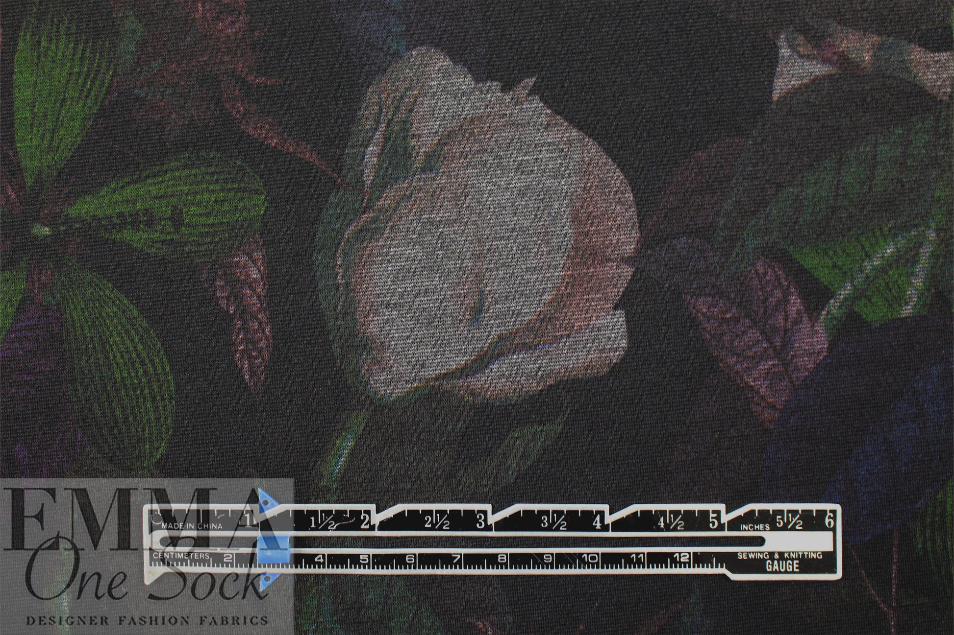 'rose nocturne' 4-way stretch ponte 2 yd