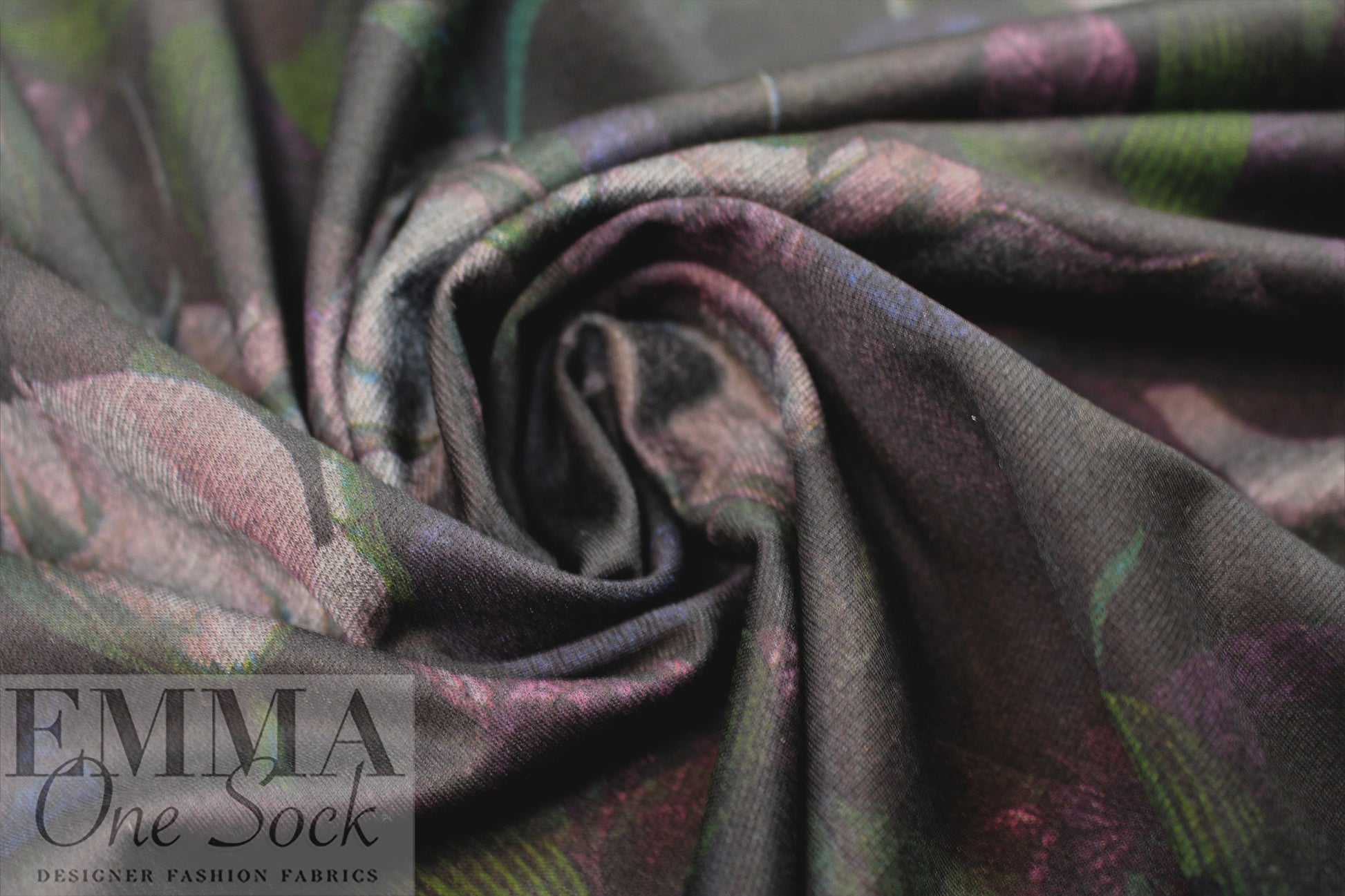 'rose nocturne' 4-way stretch ponte 2 yd