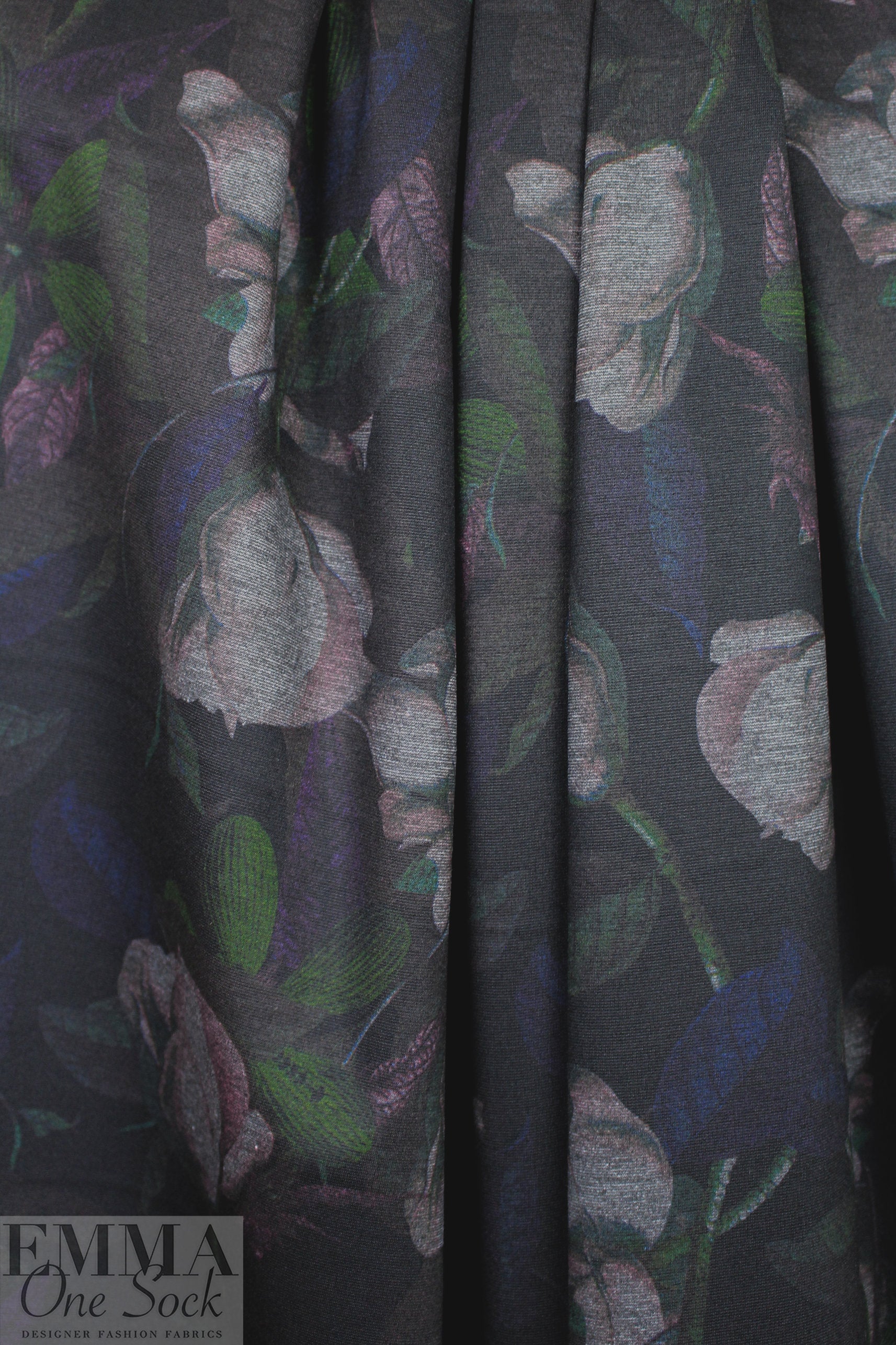 'rose nocturne' 4-way stretch ponte 1.5 yd
