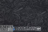 charcoal and black paisley floral 4-way stretch ponte 1 yard