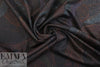 rust/lilac leaf print 4-way stretch ponte