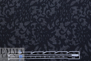 midnight and black lattice 4-way stretch ponte .5 yds
