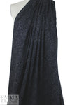 midnight and black lattice 4-way stretch ponte 1 yard