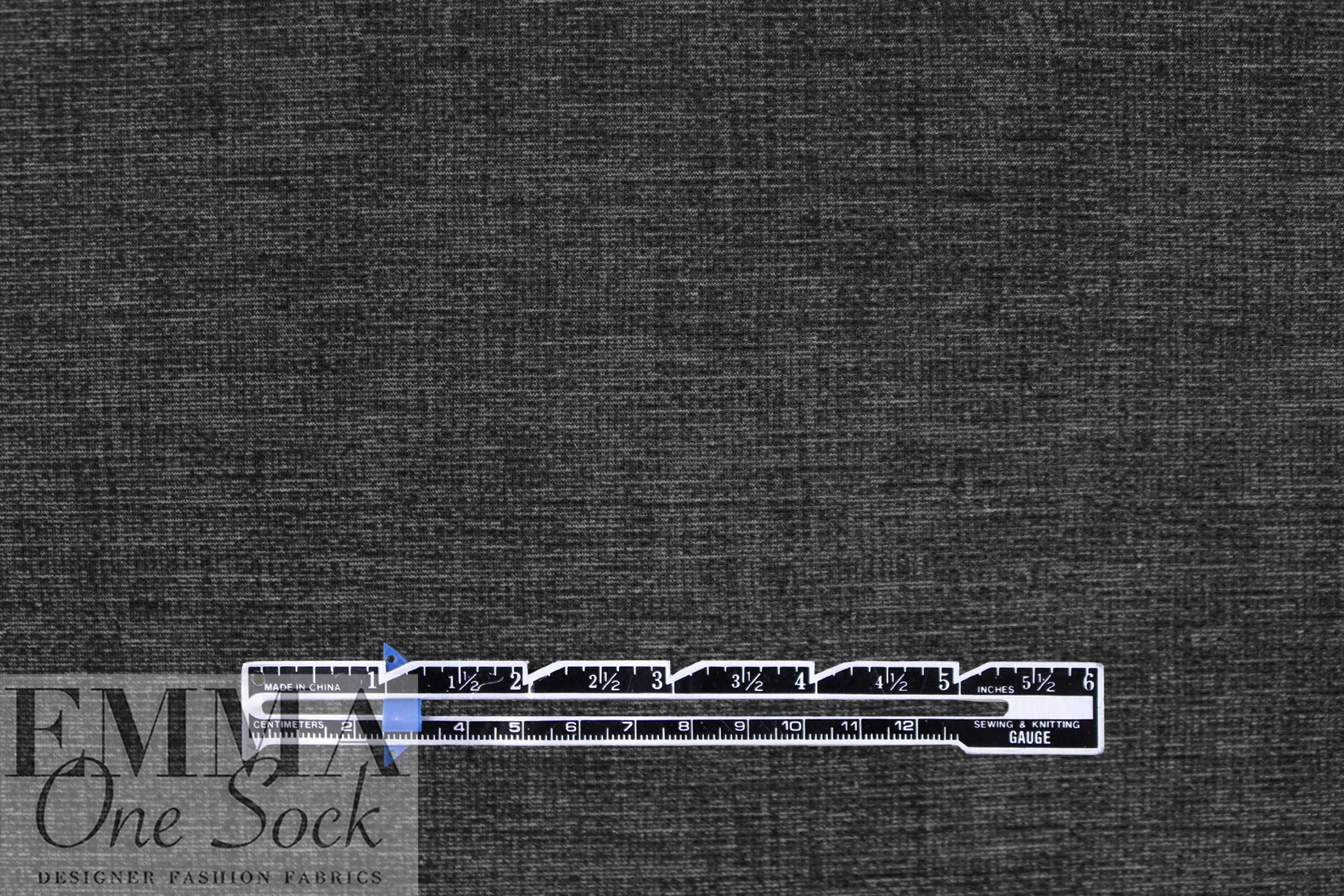 mottled hatch 4-way stretch rayon blend ponte - dk gray .75 yds