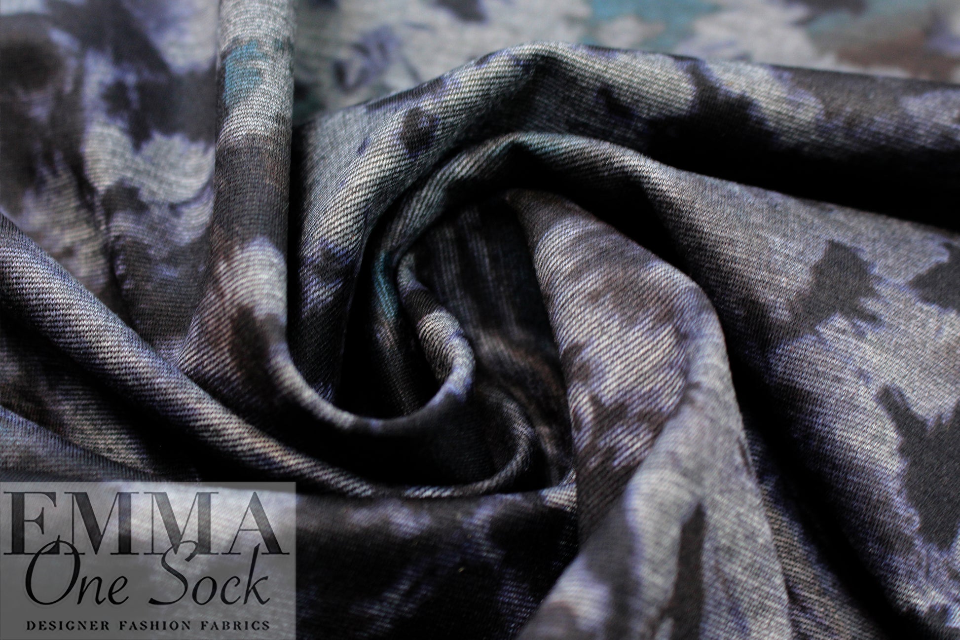 'moody tie dye' 4-way stretch ponte 1.25 yds