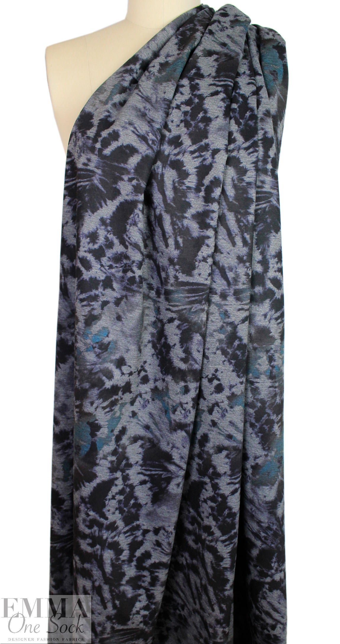 'moody tie dye' 4-way stretch ponte .625 yds