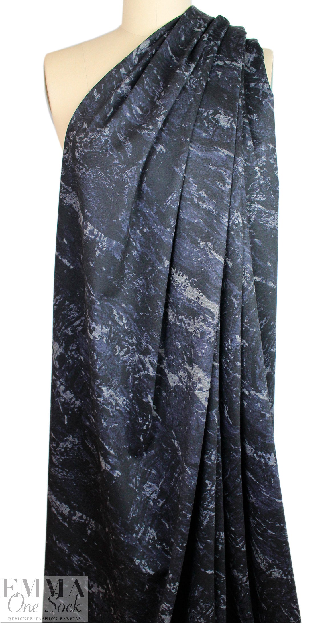 'mountain ridge abstract' 4-way stretch ponte 1 yard