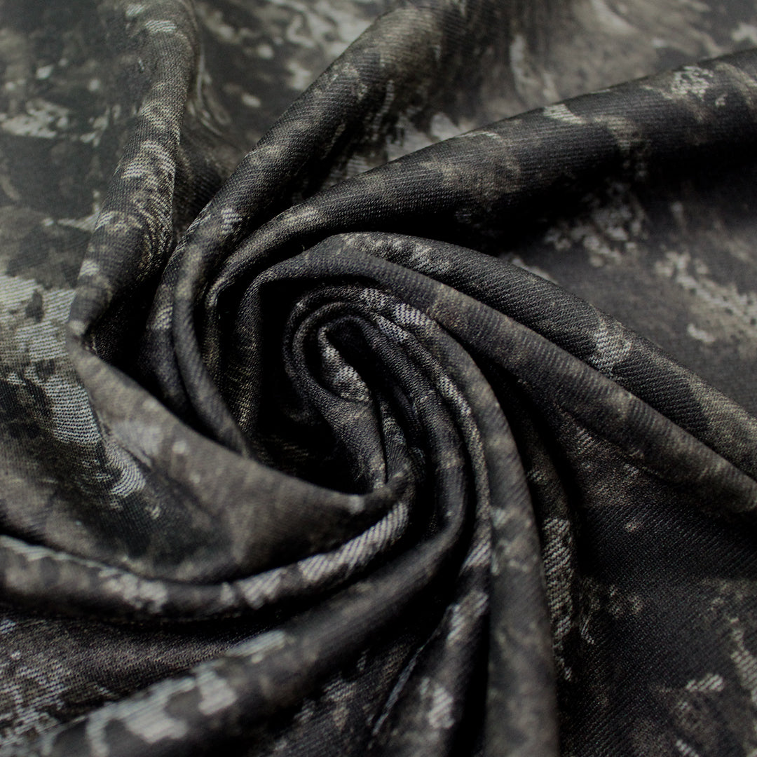 'black marble' 4-way stretch ponte 1.5 yd