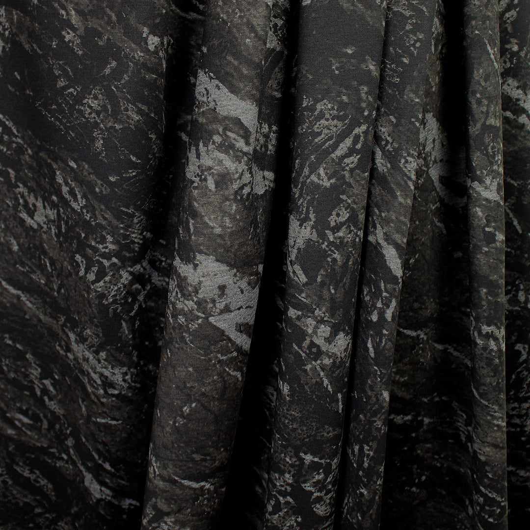 'black marble' 4-way stretch ponte 1.5 yd