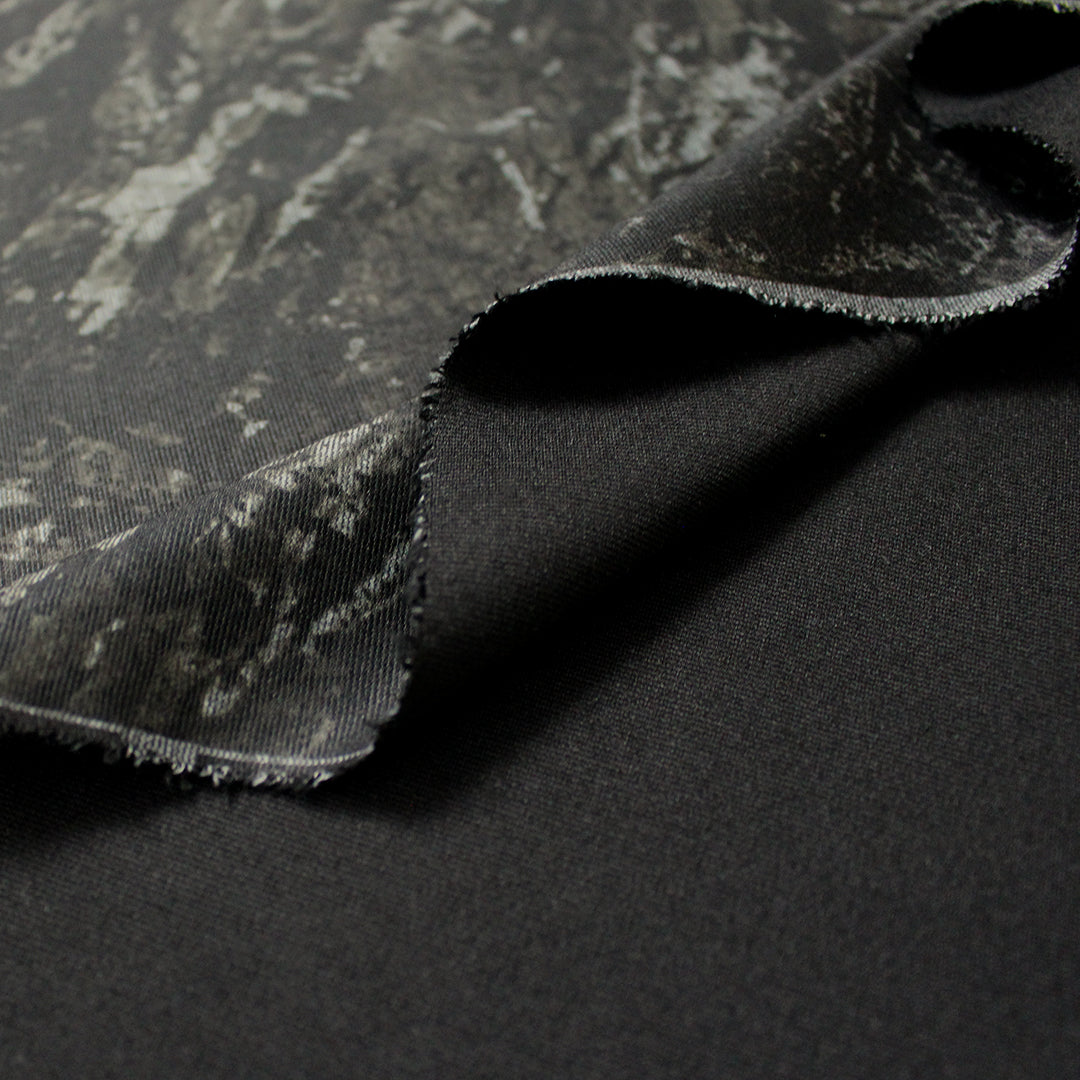 'black marble' 4-way stretch ponte 1.5 yd