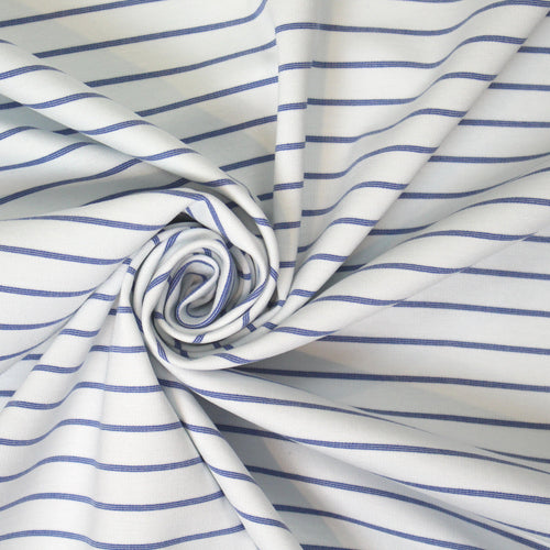 'nautical' 4-way stretch ponte - navy/white stripe