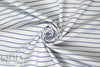 'nautical' 4-way stretch ponte - navy/white stripe 1.75 yd