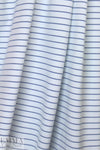 'nautical' 4-way stretch ponte - navy/white stripe 2.2 yds