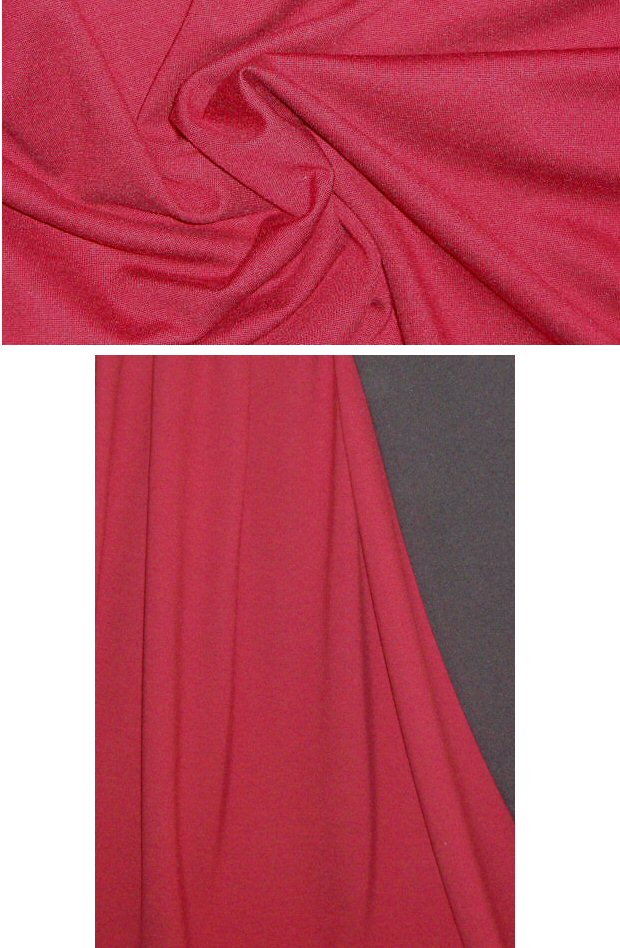 4-way stretch 'super spandex' ponte - red/black