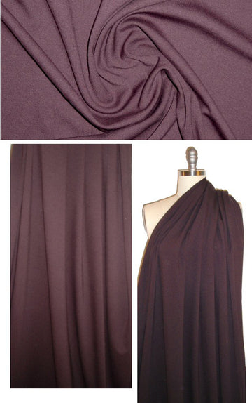 4-way stretch bottomweight ponte - raisin