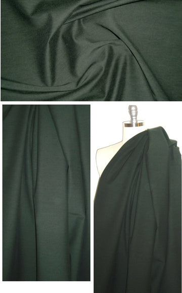 Italian 4-way stretch cotton doubleface - deep forest