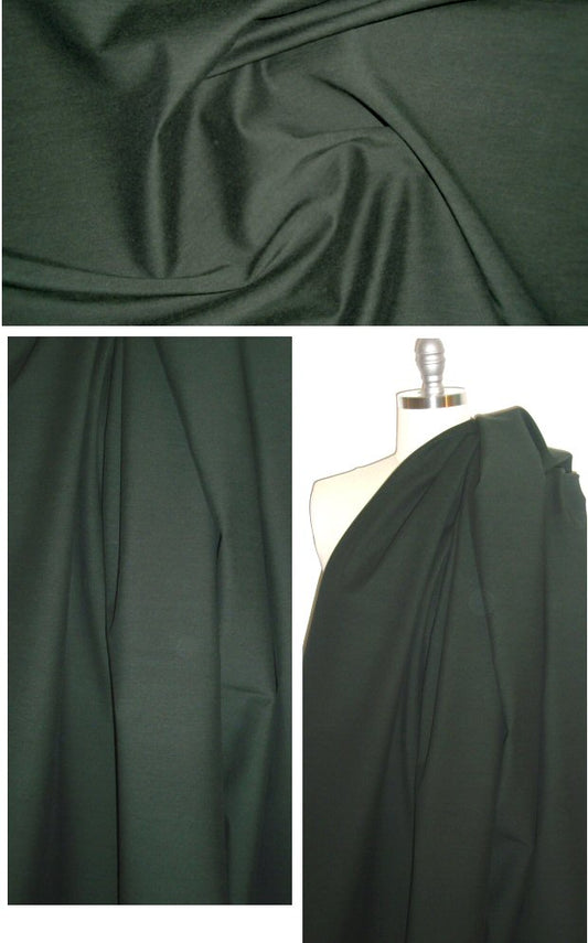 Italian 4-way stretch cotton doubleface - deep forest