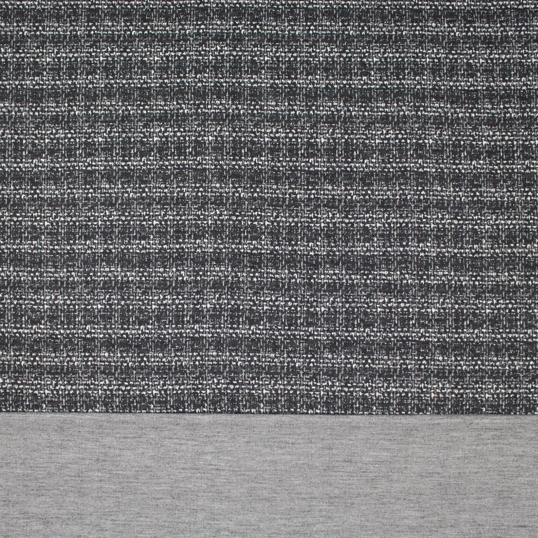 Italian off-black/gray hatch design wool doubleknit 1.25 yds