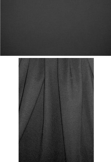 famous designer wool blend ponte - black 2.125 yds