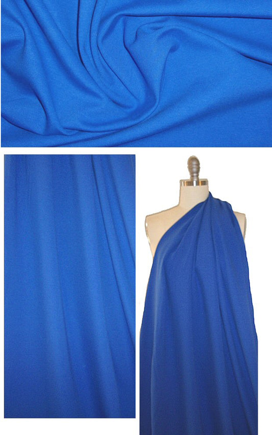 famous designer rayon blend ponte - cobalt