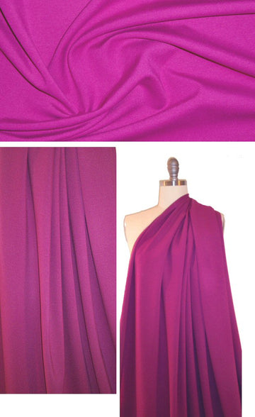 famous designer rayon blend ponte - violet rose 1.5 yds