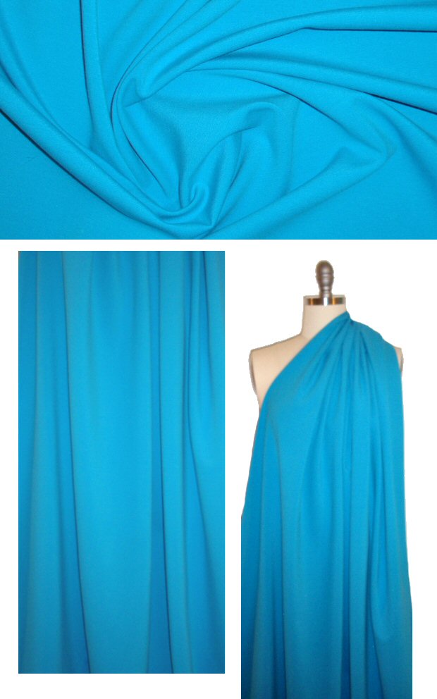 designer rayon blend ponte - sky *FLAW* 1.66 yds