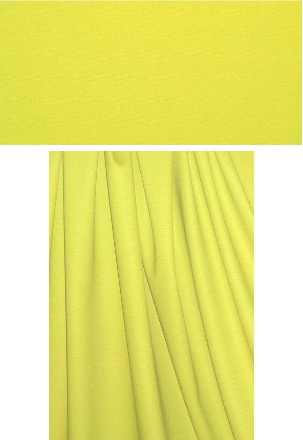 famous designer rayon blend ponte - limon 1.25 yds