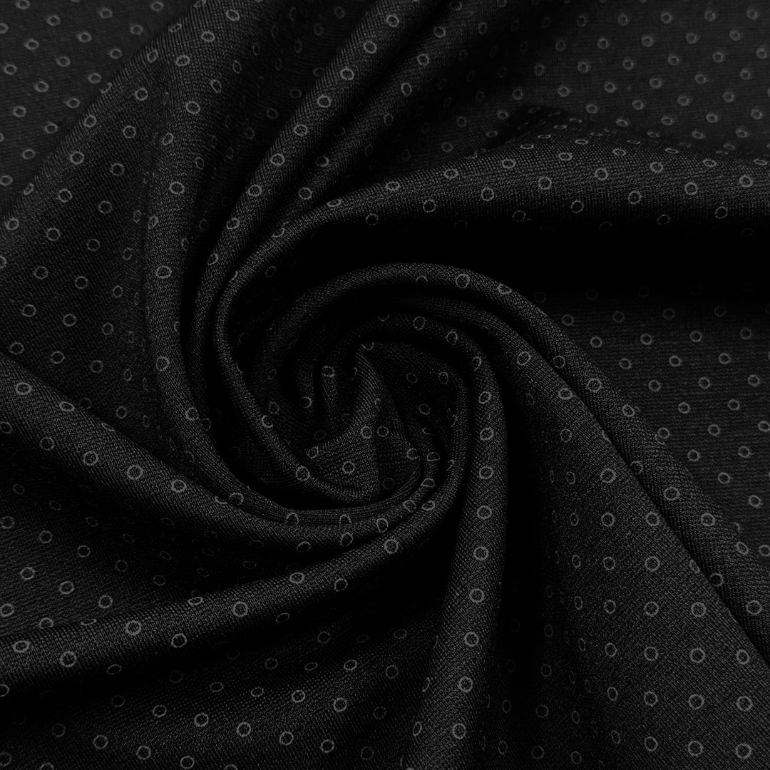 Italian 'tiny circles' viscose blend 4-way stretch ponte 1.875 yds