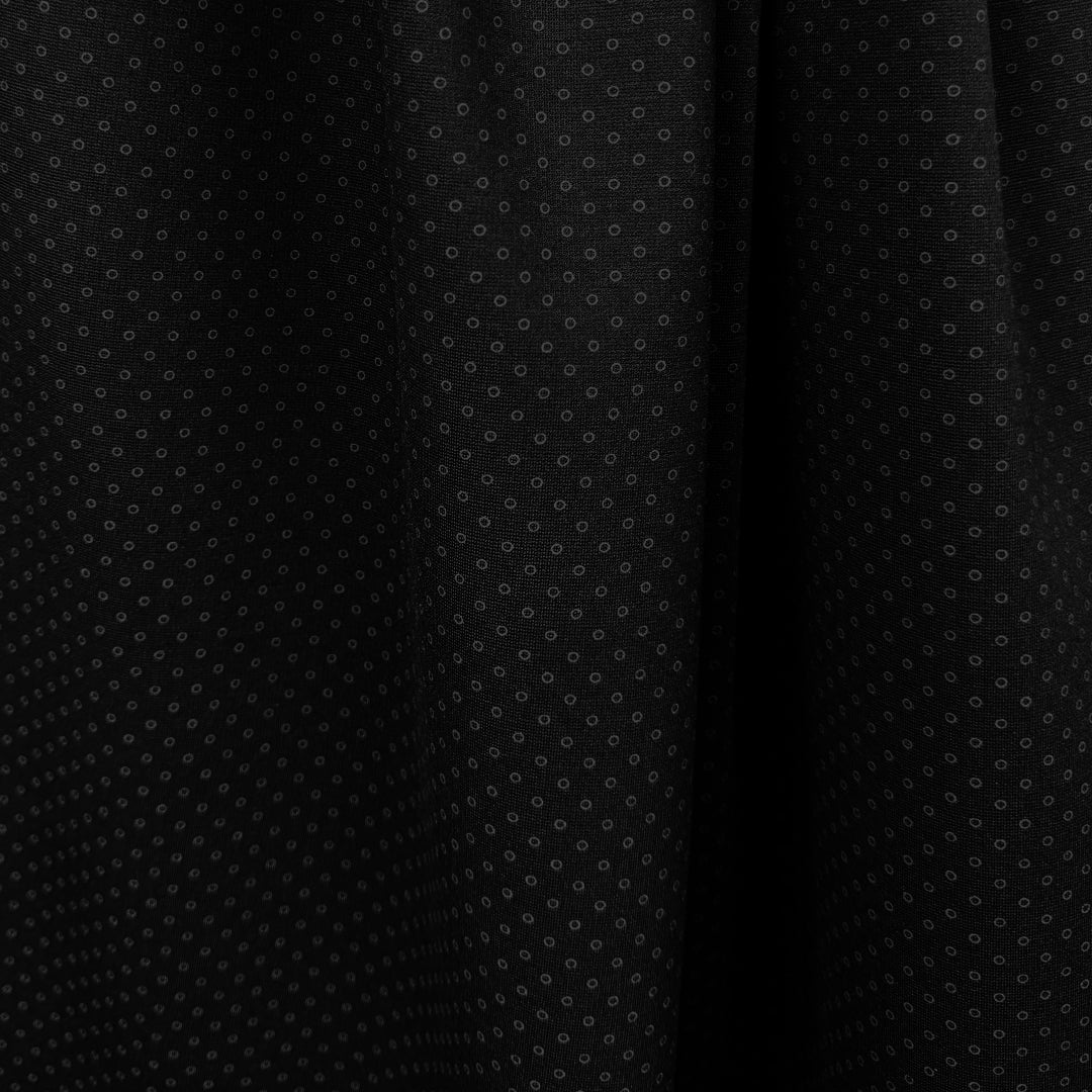 Italian 'tiny circles' viscose blend 4-way stretch ponte 1.875 yds