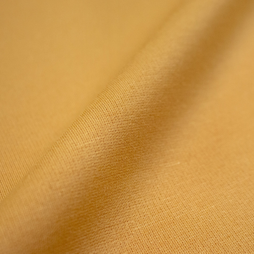 high quality rayon blend ponte - curry 1.5 yd