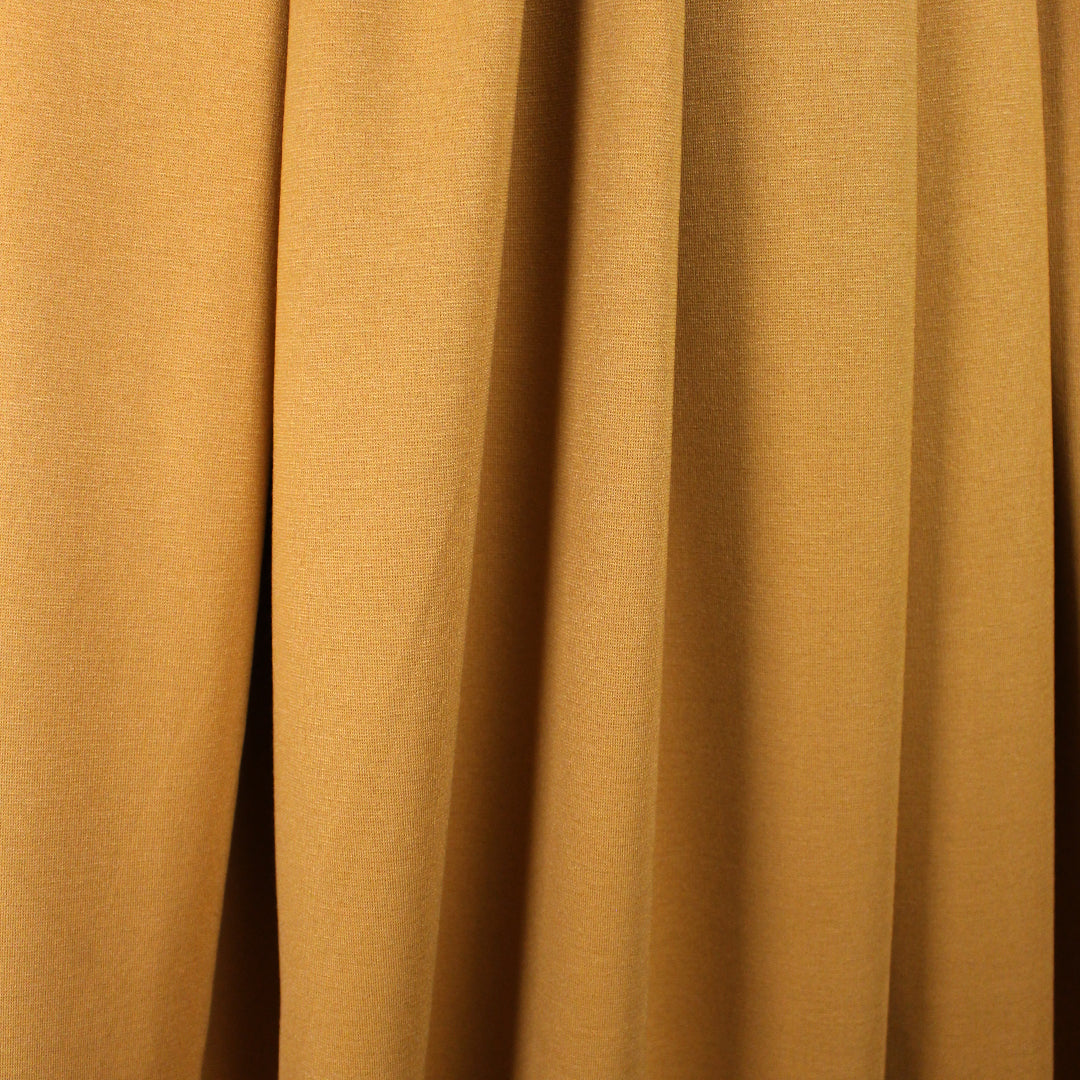high quality rayon blend ponte - curry 1.4 yds
