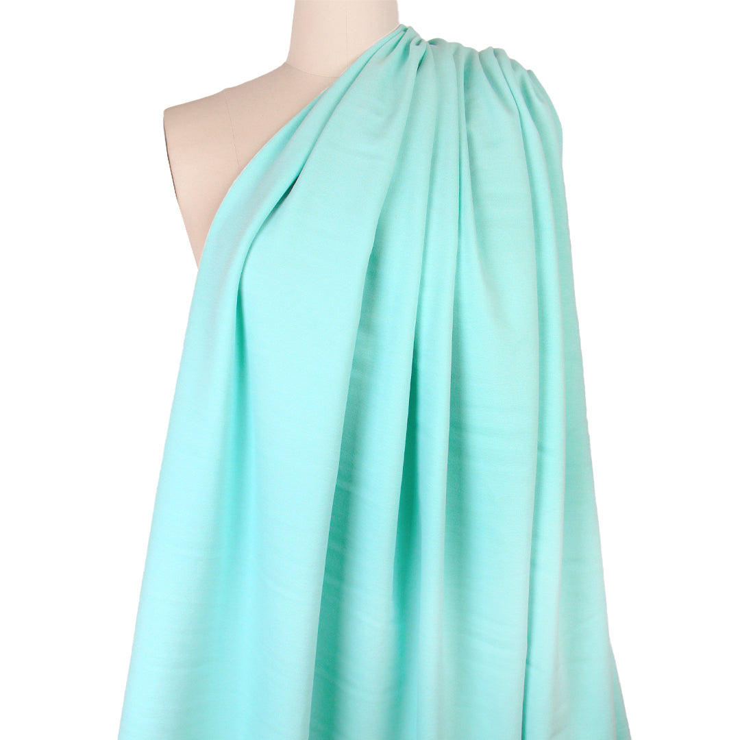 high quality rayon blend ponte - opal blue 1.5 yd