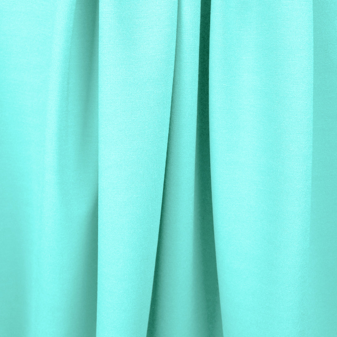high quality rayon blend ponte - opal blue 1.5 yd