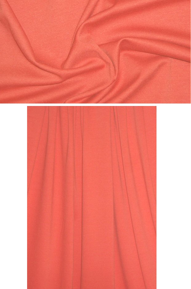 Italian viscose blend ponte doubleknit - nectarine