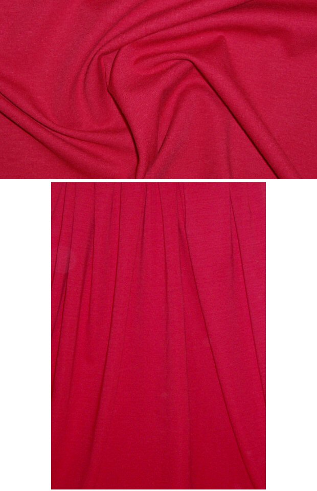 Italian viscose blend ponte doubleknit - red