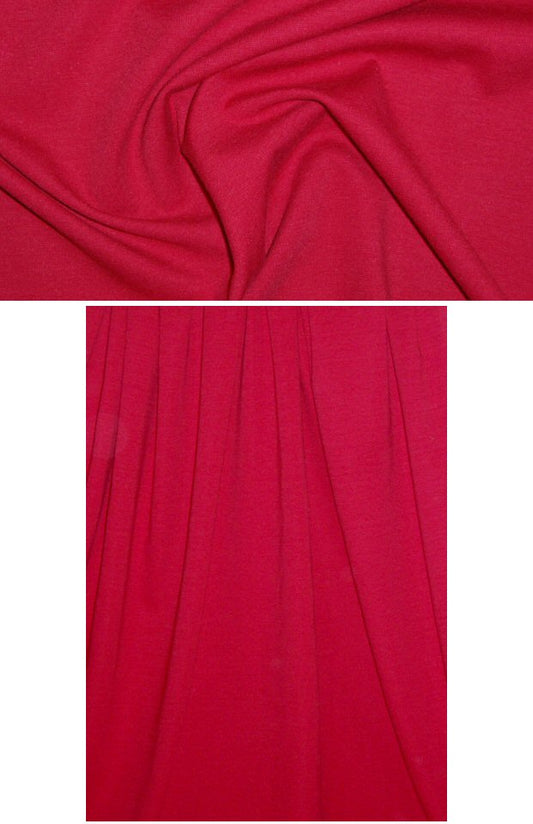 Italian viscose blend ponte doubleknit - red