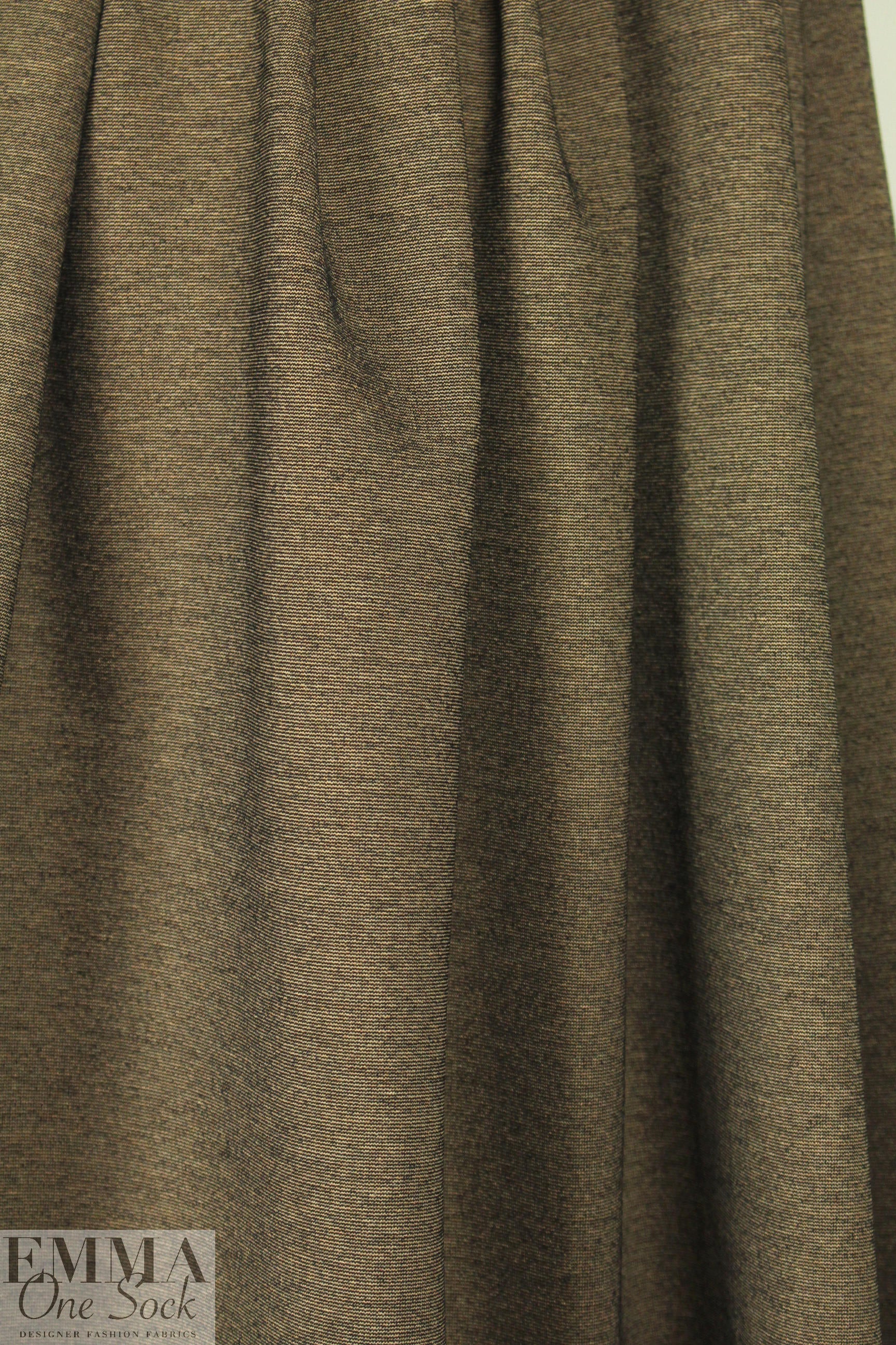 Italian rayon blend ponte - ginger micro stripe