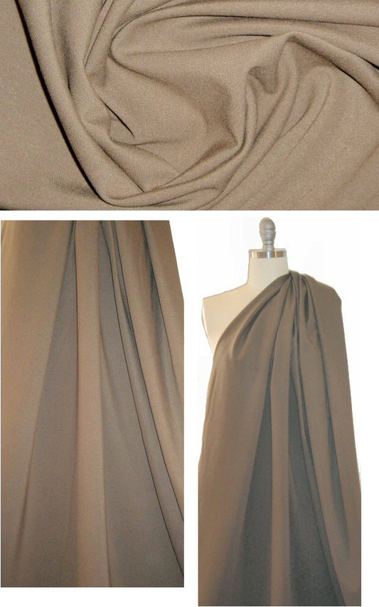 Italian rayon blend ponte 4-way - cafe'-au-lait