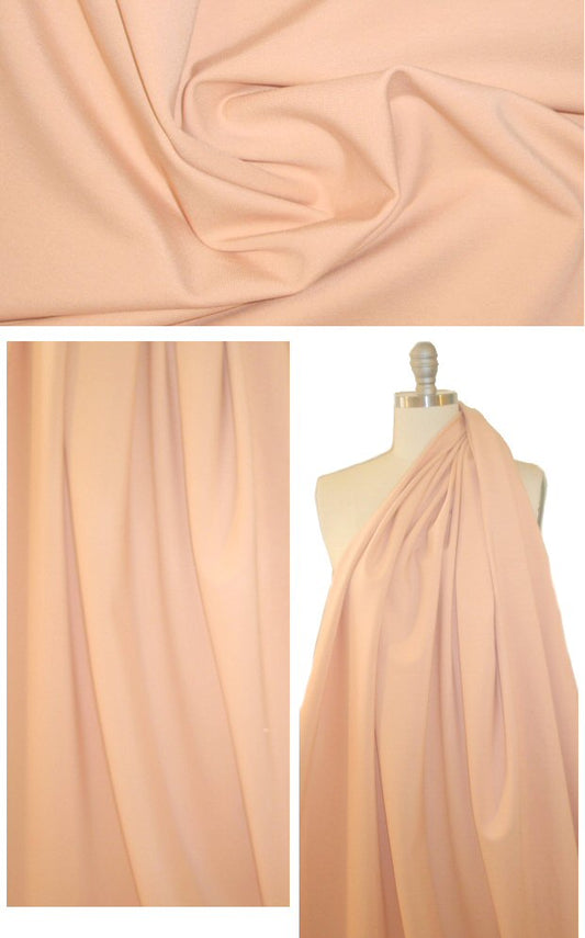 Italian rayon blend ponte 4-way - peach sorbet