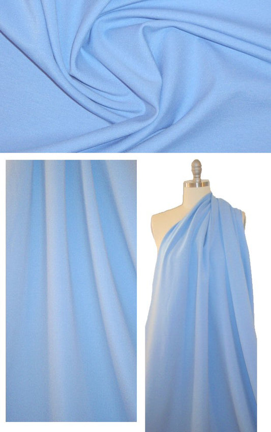 Italian rayon blend ponte 4-way - french blue